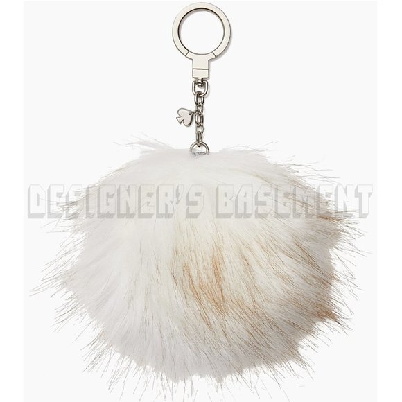 KATE SPADE furry PENGUIN Bag CHARM Key Fob Ring - Picture 4 of 4